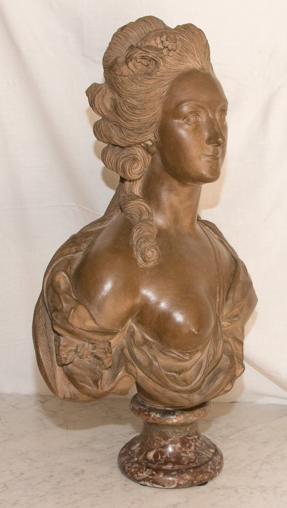 Terracotta bust of Countess Du Barry, 19th century