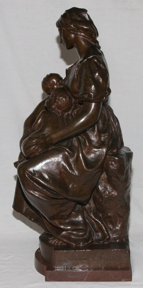 Bronze " Maternité" Signé Paul Dubois 1829-1905