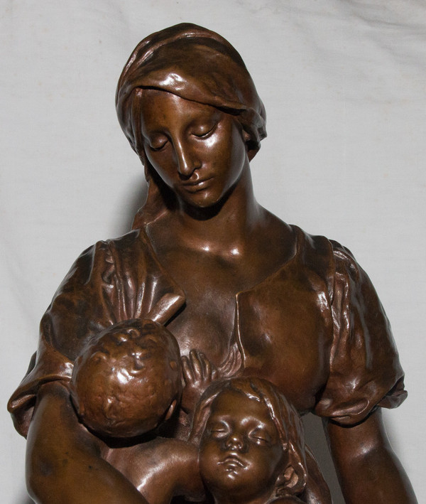 Bronze " Maternité" Signé Paul Dubois 1829-1905