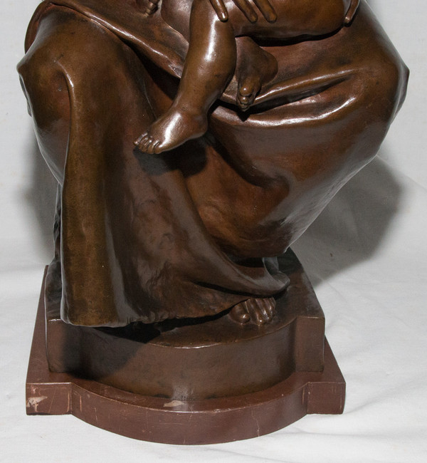 Bronze " Maternité" Signé Paul Dubois 1829-1905