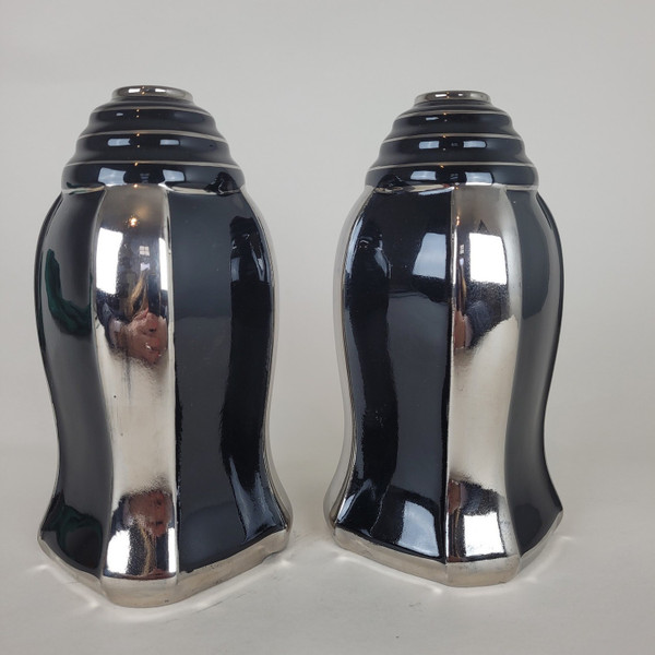 Odyv, Pair Of Glazed Ceramic Vases, 20th Century