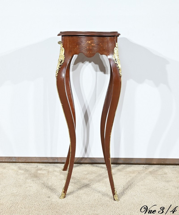 Petite Table à Ouvrage en Bois Laqué, style Louis XV – Fin XIXe