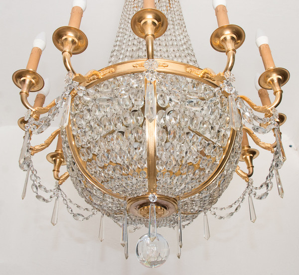 Lustre Montgolfière Fin XIXe Siècle