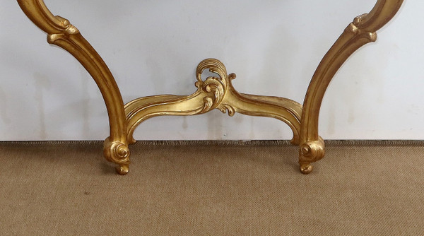 Wall console in gilded wood, Louis XV style - Mid 20th century