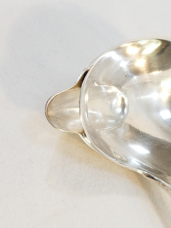 MASSIVE SILVER sauce boat and sauce spoon DOUTRE ROUSSEL