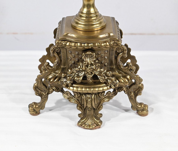 Pair of important Gilt Bronze Candelabras, Louis XIV style - Early 19th century