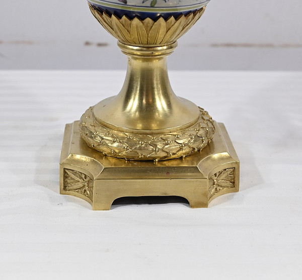 Earthenware oil lamp, Napoleon III period - Mid-19th century