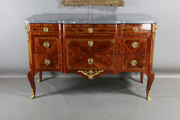  Transition Chest Of Drawers In 18th Century Marquetry