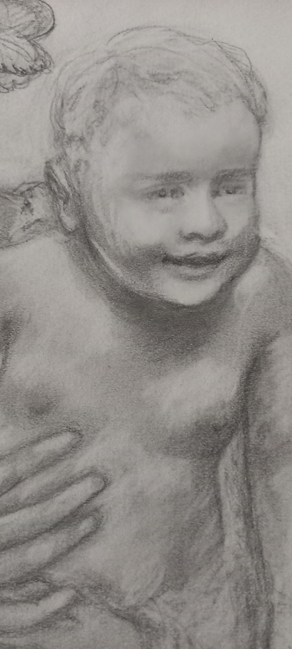 Mother and child portrait /drawing