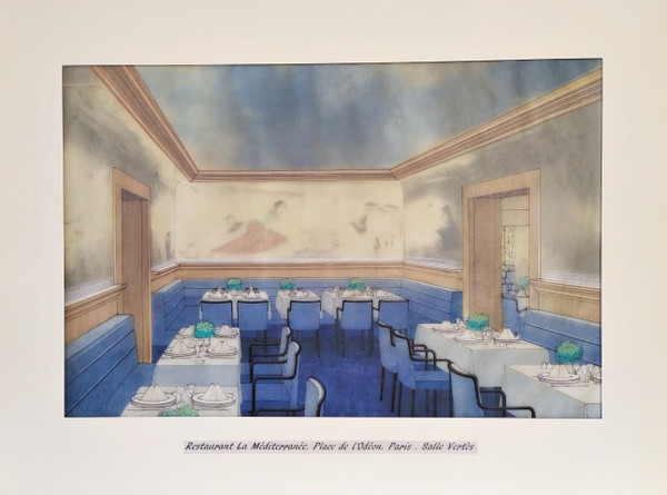  Paris Restaurant La Méditerranée Salle Vertès Architecture Drawing