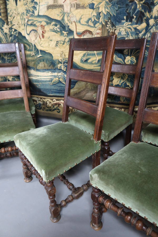 Suite Of Eight Louis XIII Period Chairs