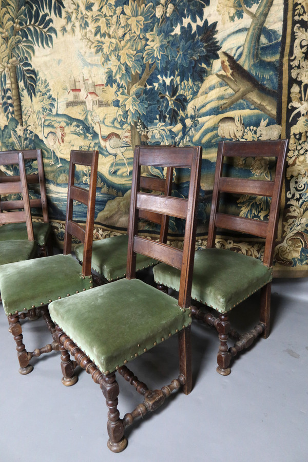 Suite Of Eight Louis XIII Period Chairs