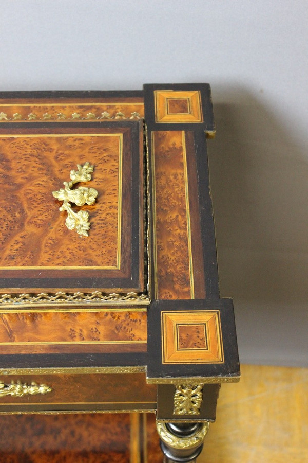 Napoleon III period planter In Marquetry XIX