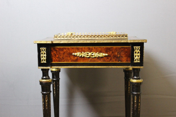 Napoleon III period planter In Marquetry XIX