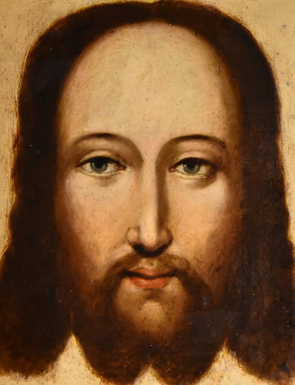 Face Of Christ As Salvator Mundi, Flemish Painter 16th-17th Century