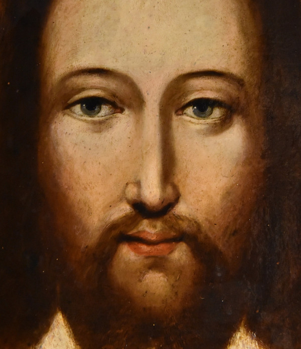 Face Of Christ As Salvator Mundi, Flemish Painter 16th-17th Century