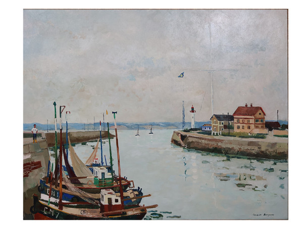  Port De Honfleur Signed Jacques Bouyssou Dated 1967