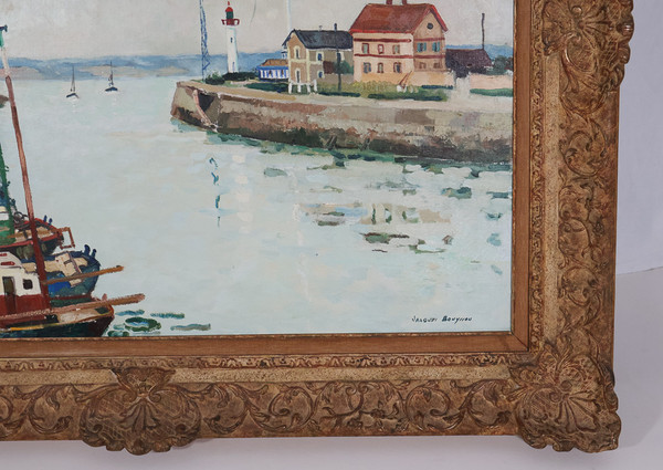  Port De Honfleur Signed Jacques Bouyssou Dated 1967