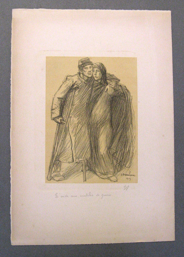 8 Lithographs 1915 Les Meurtrissures De La Grande Guerre. Théophile Alexandre Steinlen.