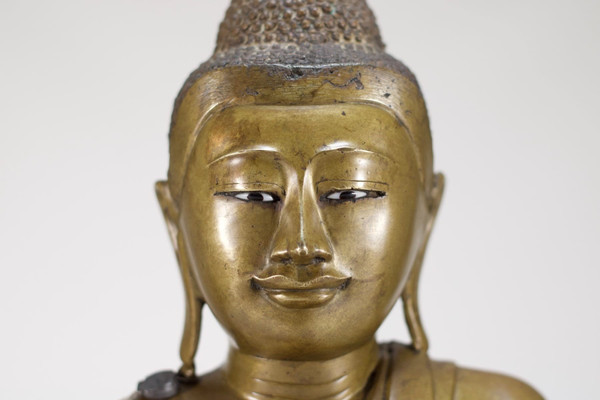 Burmese bronze Shakyamuni Buddha, 19th century.