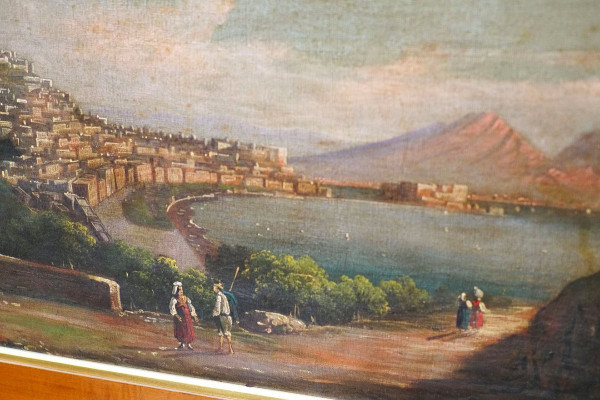 BAY OF NAPLES, 19th, Anonymous, Pair oils on canvas