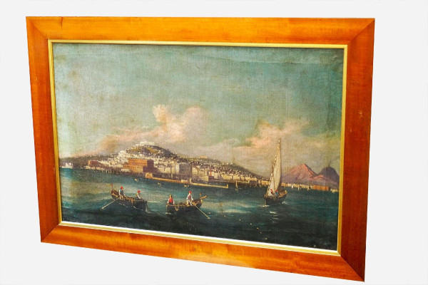 BAY OF NAPLES, 19th, Anonymous, Pair oils on canvas