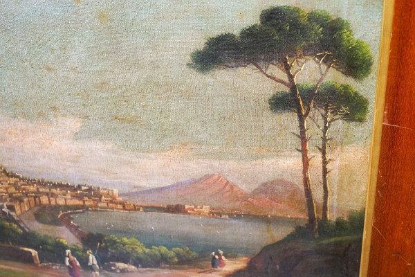 BAY OF NAPLES, 19th, Anonymous, Pair oils on canvas