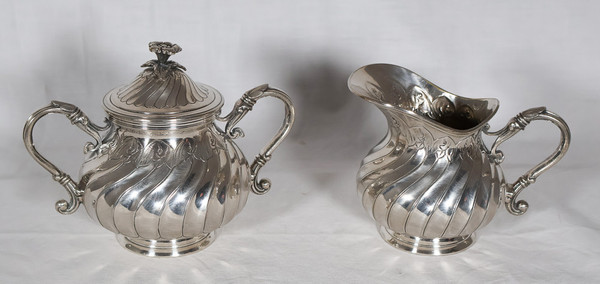 5-piece silver-plated Boulenger service, late 19th century