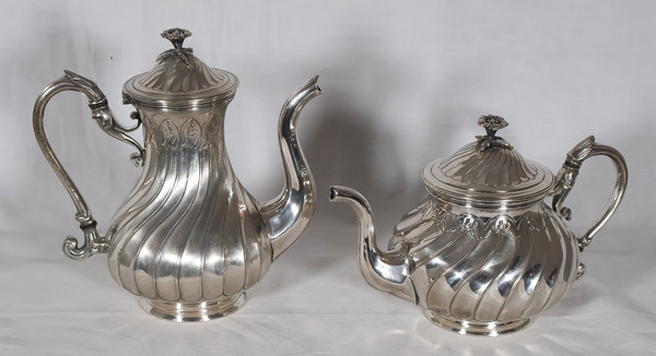 5-piece silver-plated Boulenger service, late 19th century