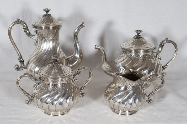 5-piece silver-plated Boulenger service, late 19th century