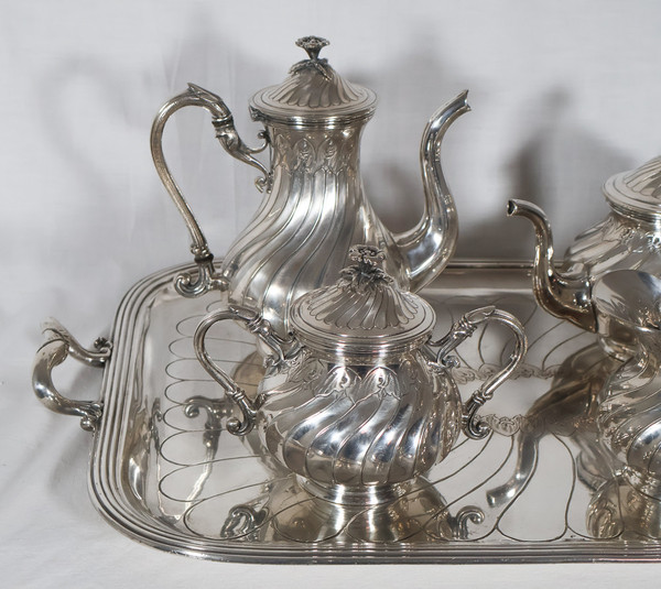 5-piece silver-plated Boulenger service, late 19th century