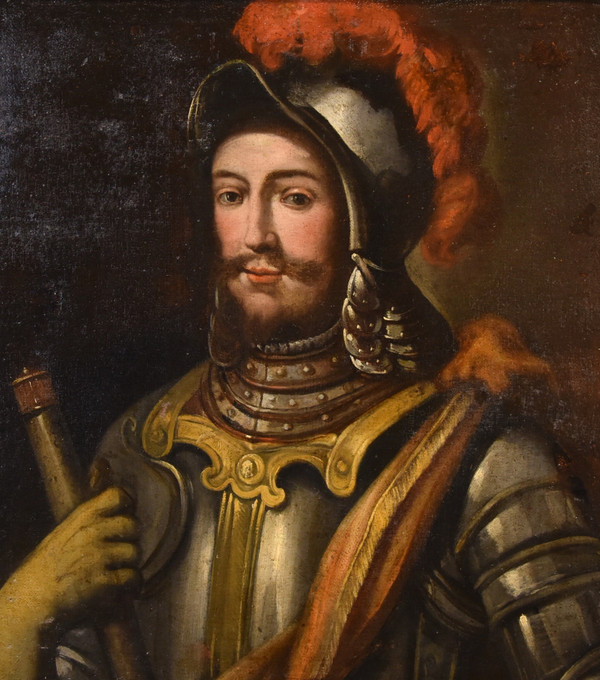 Portrait Of A Knight In Armour, Lombard Painter Of The 17th Century