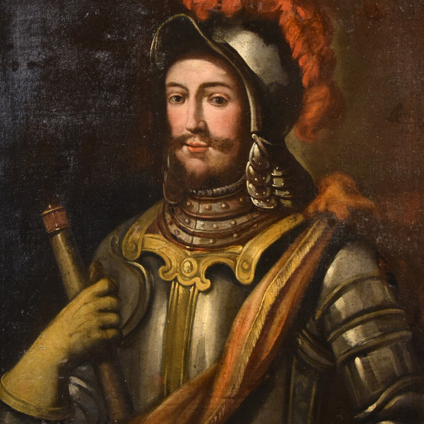 Portrait Of A Knight In Armour, Lombard Painter Of The 17th Century