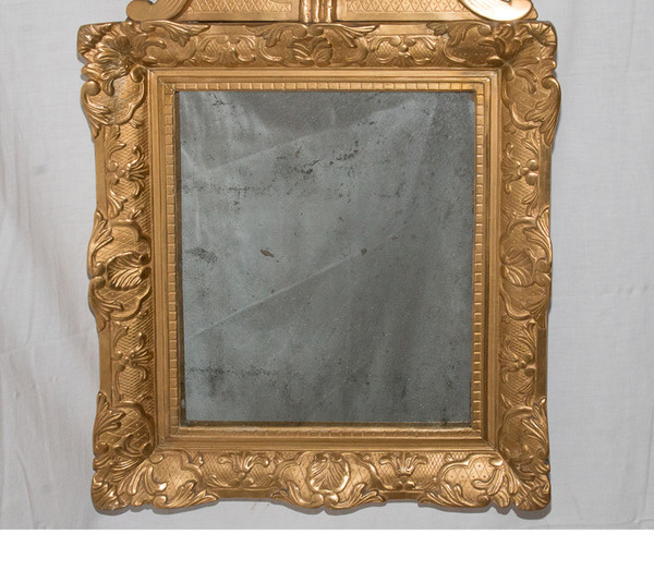 Carved and Gilded Wood Mirror Early 19th Century