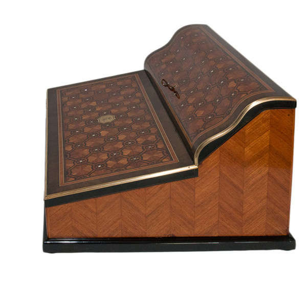 Paul Sormani Writing Case In Marquetry Circa 1860