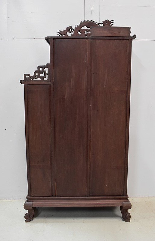  Atypique Meuble Cabinet Asiatique, origine Vietnam, en Acajou massif - Fin XIXe 