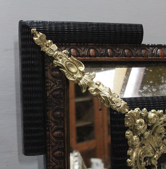  Grand Miroir Rectangulaire, style Louis XIV, époque Napoléon III - XIXe 