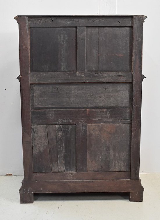  Solid walnut cabinet, Gothic taste - Renaissance - Late 19th century