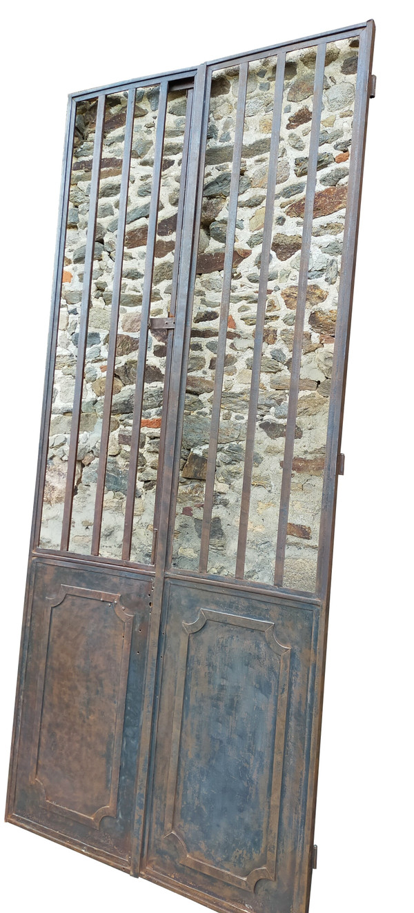 Antique 19th Century Metal Double Door