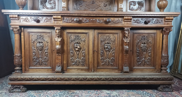 19th century Renaissance walnut sideboard