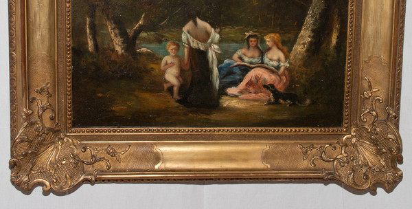 Tableau Scène De Genre époque XIXe Siècle