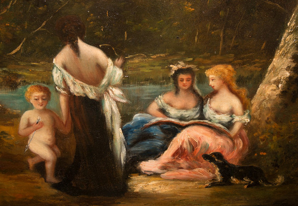 Tableau Scène De Genre époque XIXe Siècle