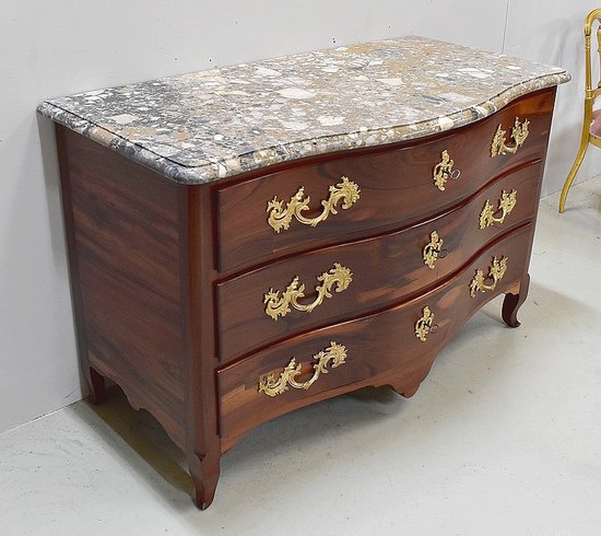  Commode Nantaise de Port en Bois d'Amarante massif, Époque Louis XV - 1770 