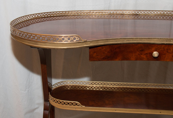 Mahogany kidney-shaped table Louis XVI style Late 19th century