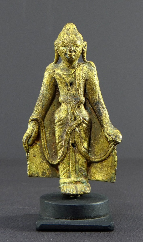 Birmanie, Région De Bagan, XVIIIème Siècle Ou Antérieur, Statue En Bronze Représentant Bouddha.