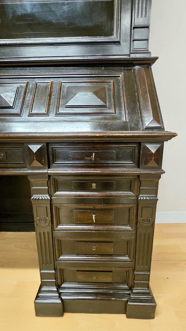 Scriban bookcase Blackened wood