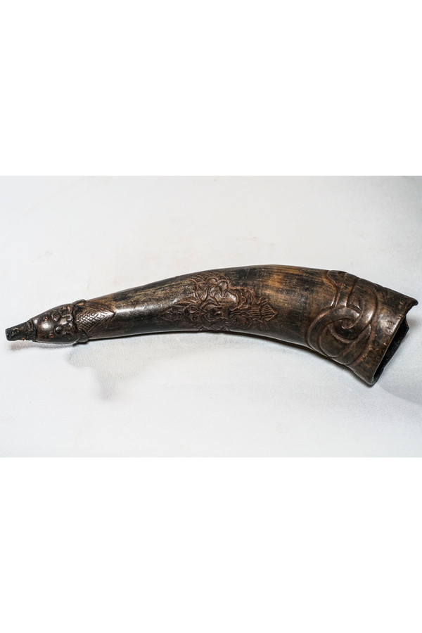 BUDHISTISCHES RITUALHORN, Tibet Thungra