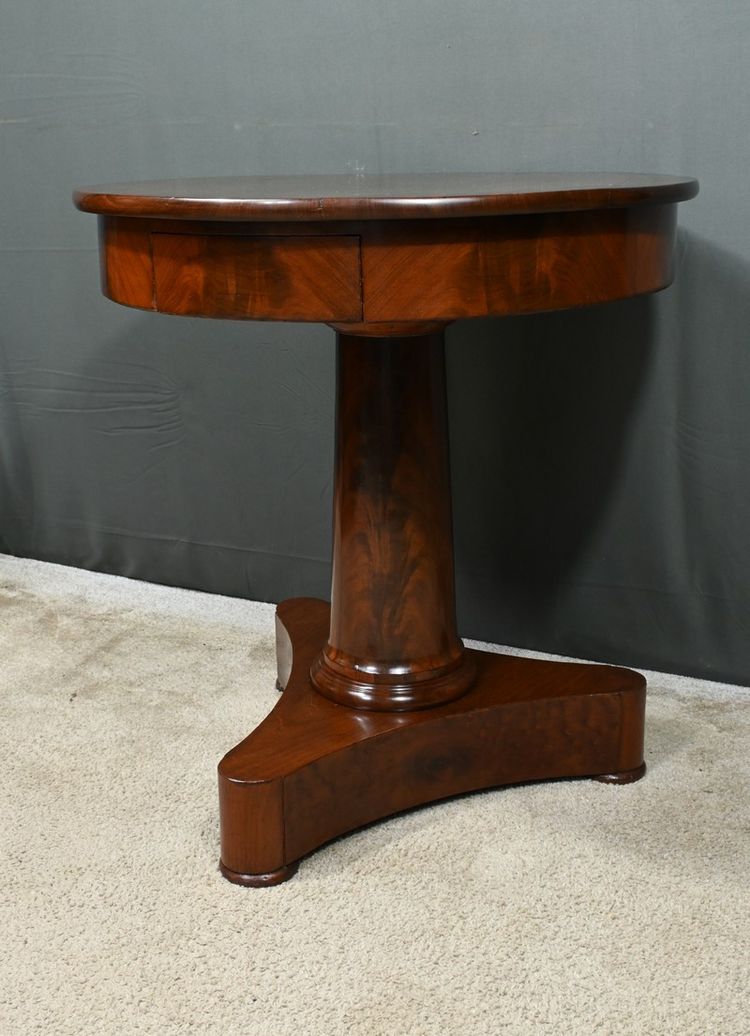 Mahogany pedestal table, Empire period - Early 19th century