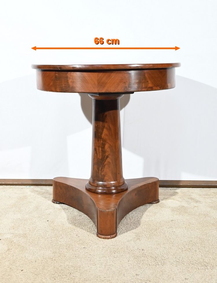 Mahogany pedestal table, Empire period - Early 19th century