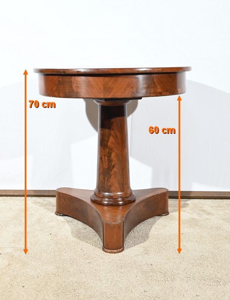 Mahogany pedestal table, Empire period - Early 19th century